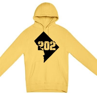 Washington Dc 202 Area Code Premium Pullover Hoodie