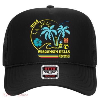 Wisconsin Dells 2024 Family Trip Friends Group Vacation High Crown Mesh Back Trucker Hat