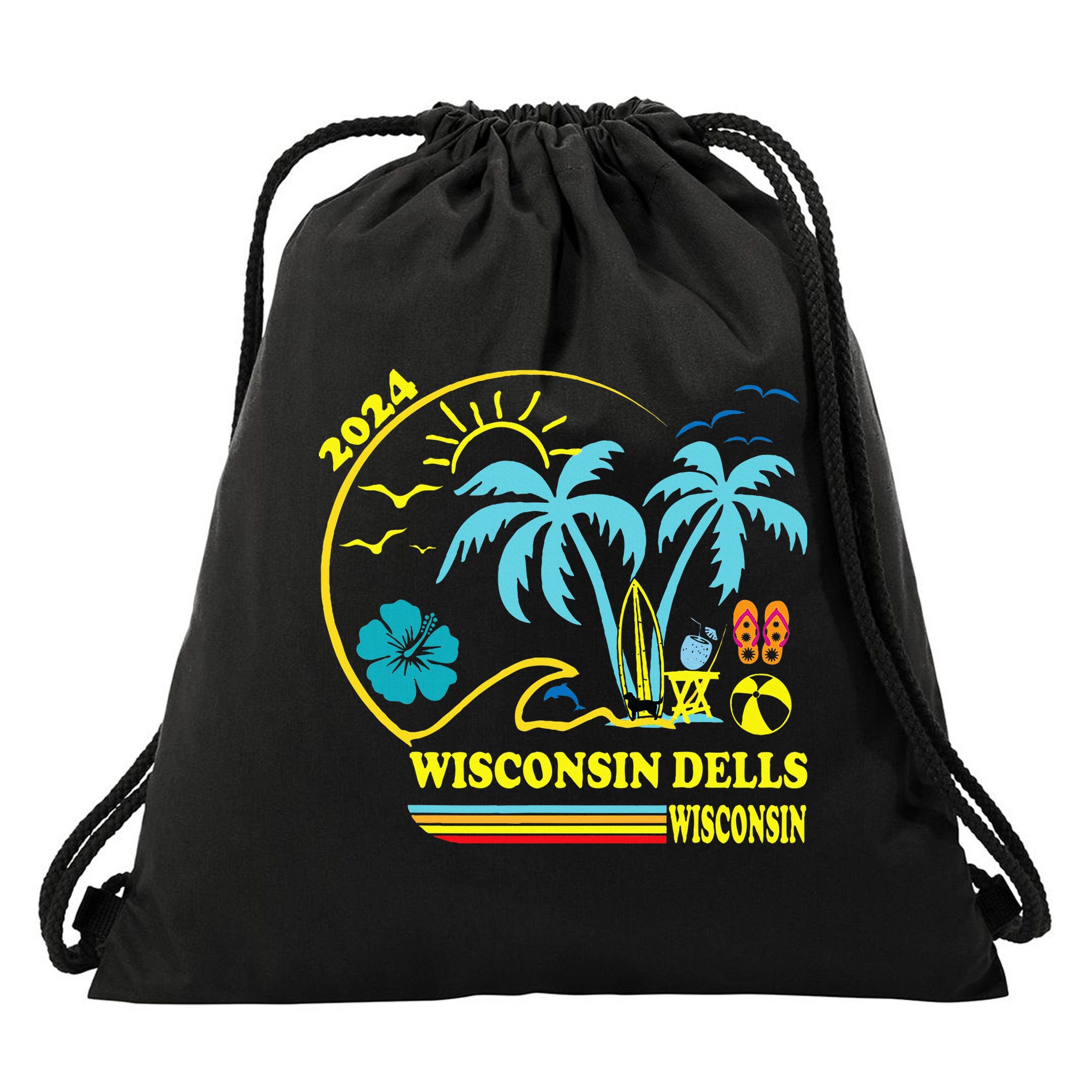 Wisconsin Dells 2024 Family Trip Friends Group Vacation Drawstring Bag
