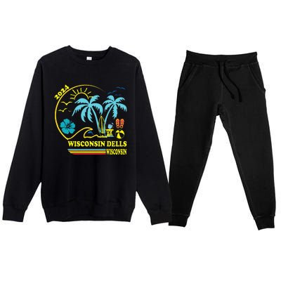 Wisconsin Dells 2024 Family Trip Friends Group Vacation Premium Crewneck Sweatsuit Set