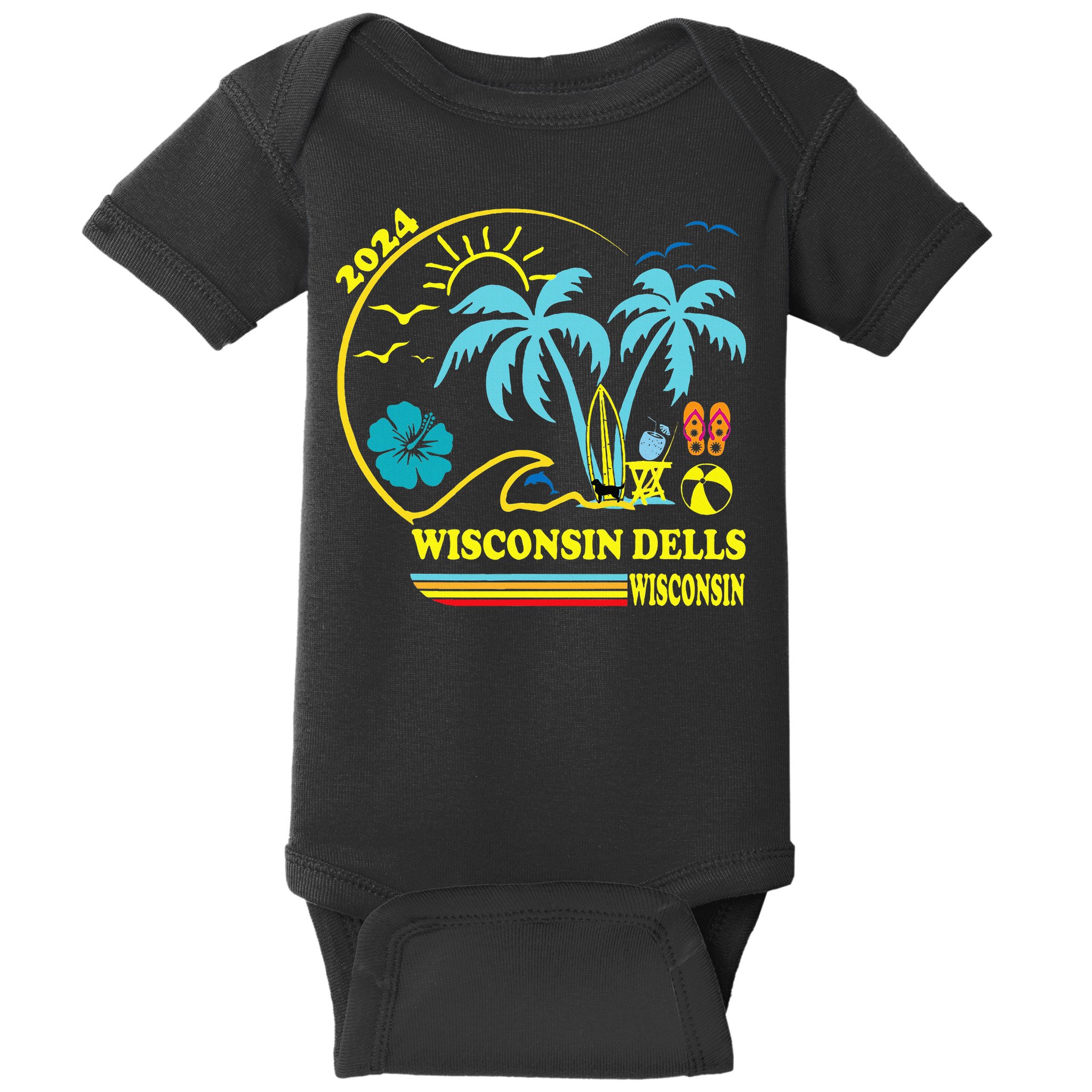 Wisconsin Dells 2024 Family Trip Friends Group Vacation Baby Bodysuit