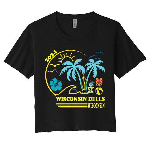 Wisconsin Dells 2024 Family Trip Friends Group Vacation Women's Crop Top Tee