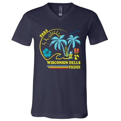 Wisconsin Dells 2024 Family Trip Friends Group Vacation V-Neck T-Shirt