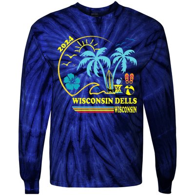 Wisconsin Dells 2024 Family Trip Friends Group Vacation Tie-Dye Long Sleeve Shirt