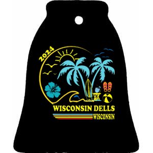 Wisconsin Dells 2024 Family Trip Friends Group Vacation Ceramic Bell Ornament