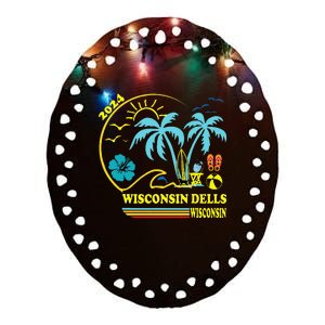 Wisconsin Dells 2024 Family Trip Friends Group Vacation Ceramic Oval Ornament