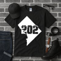 Washington, DC 202 Area Code TShirt Tall T-Shirt