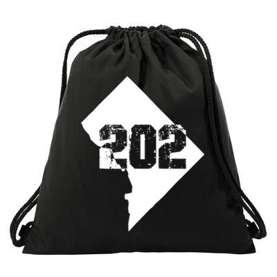 Washington, DC 202 Area Code TShirt Drawstring Bag