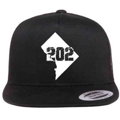 Washington, DC 202 Area Code TShirt Flat Bill Trucker Hat