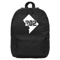 Washington, DC 202 Area Code TShirt 16 in Basic Backpack