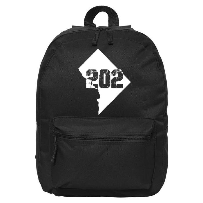 Washington, DC 202 Area Code TShirt 16 in Basic Backpack