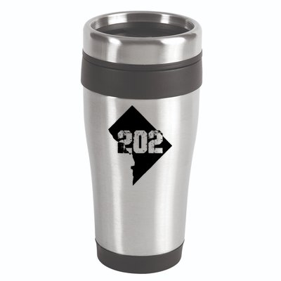 Washington, DC 202 Area Code TShirt 16oz Travel Tumbler