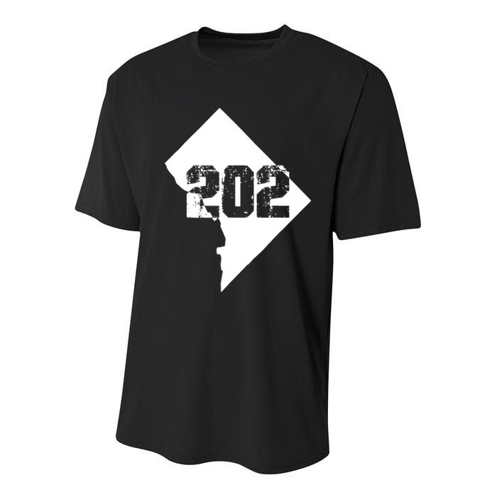 Washington, DC 202 Area Code TShirt Youth Performance Sprint T-Shirt