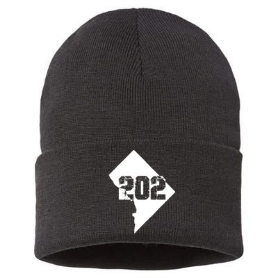 Washington, DC 202 Area Code TShirt Sustainable Knit Beanie