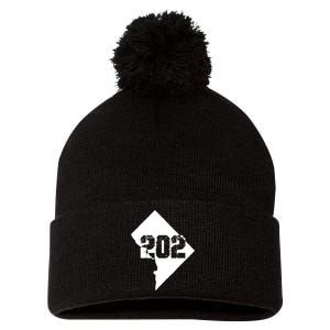 Washington, DC 202 Area Code TShirt Pom Pom 12in Knit Beanie