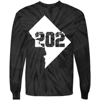 Washington, DC 202 Area Code TShirt Tie-Dye Long Sleeve Shirt