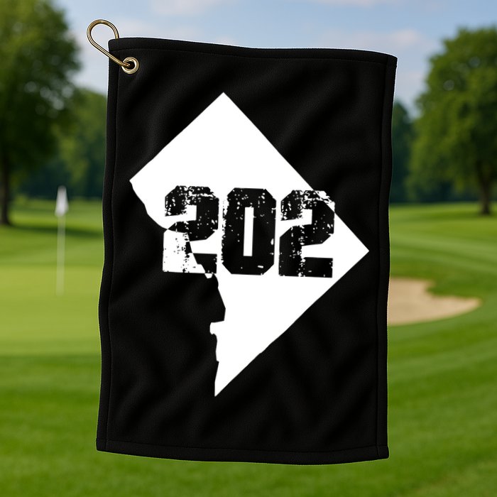 Washington, DC 202 Area Code TShirt Golf Towel