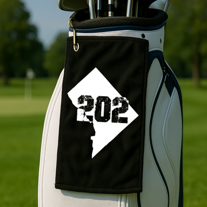 Washington, DC 202 Area Code TShirt Golf Towel