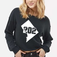 Washington, DC 202 Area Code TShirt Cropped Pullover Crew