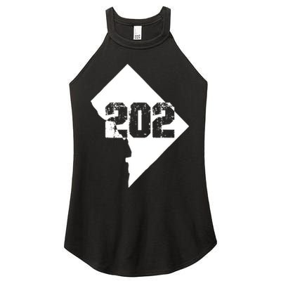 Washington, DC 202 Area Code TShirt Women's Perfect Tri Rocker Tank