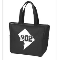 Washington, DC 202 Area Code TShirt Zip Tote Bag