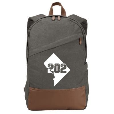 Washington, DC 202 Area Code TShirt Cotton Canvas Backpack