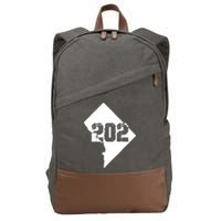 Washington, DC 202 Area Code TShirt Cotton Canvas Backpack