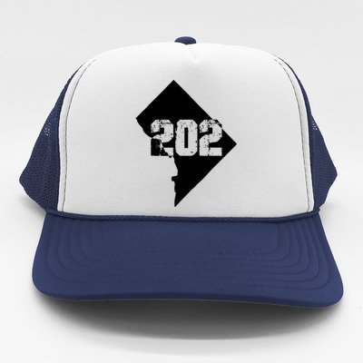 Washington, DC 202 Area Code TShirt Trucker Hat