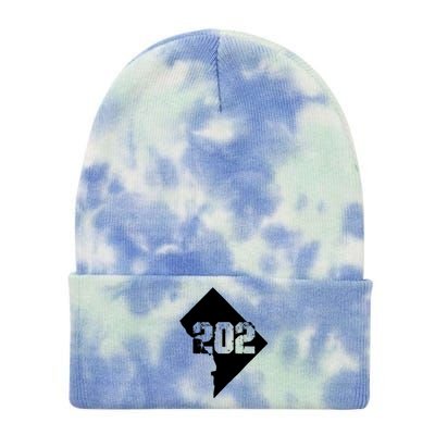 Washington, DC 202 Area Code TShirt Tie Dye 12in Knit Beanie