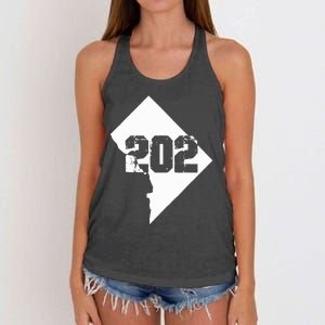 Washington Dc 202 Area Code Women's Knotted Racerback Tank