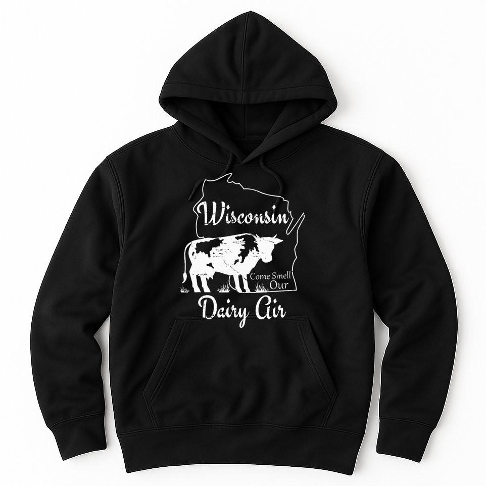 Wisconsin Dairy Air Humor Parody Clothing Hoodie