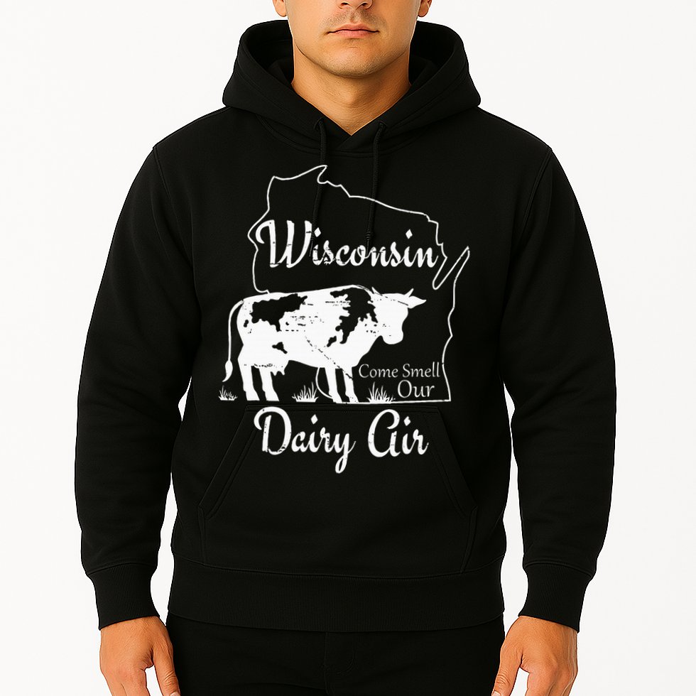 Wisconsin Dairy Air Humor Parody Clothing Hoodie