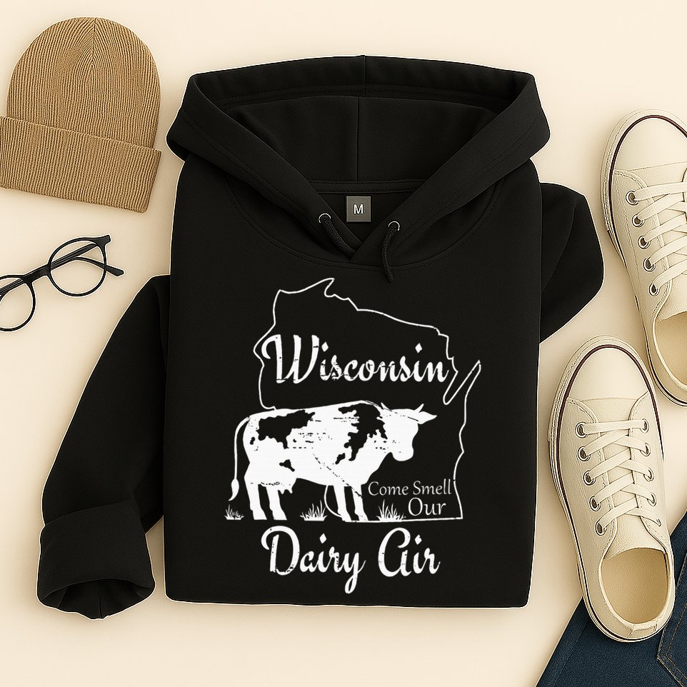 Wisconsin Dairy Air Humor Parody Clothing Hoodie