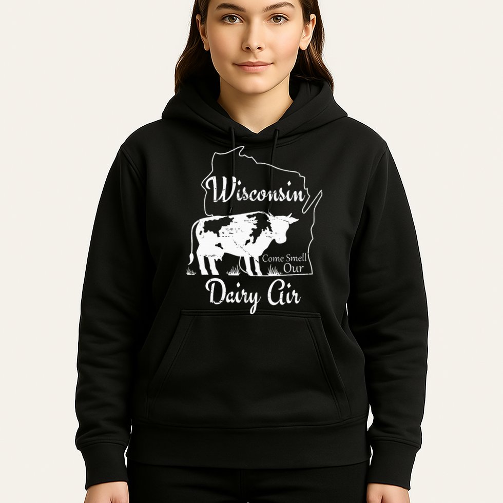 Wisconsin Dairy Air Humor Parody Clothing Hoodie