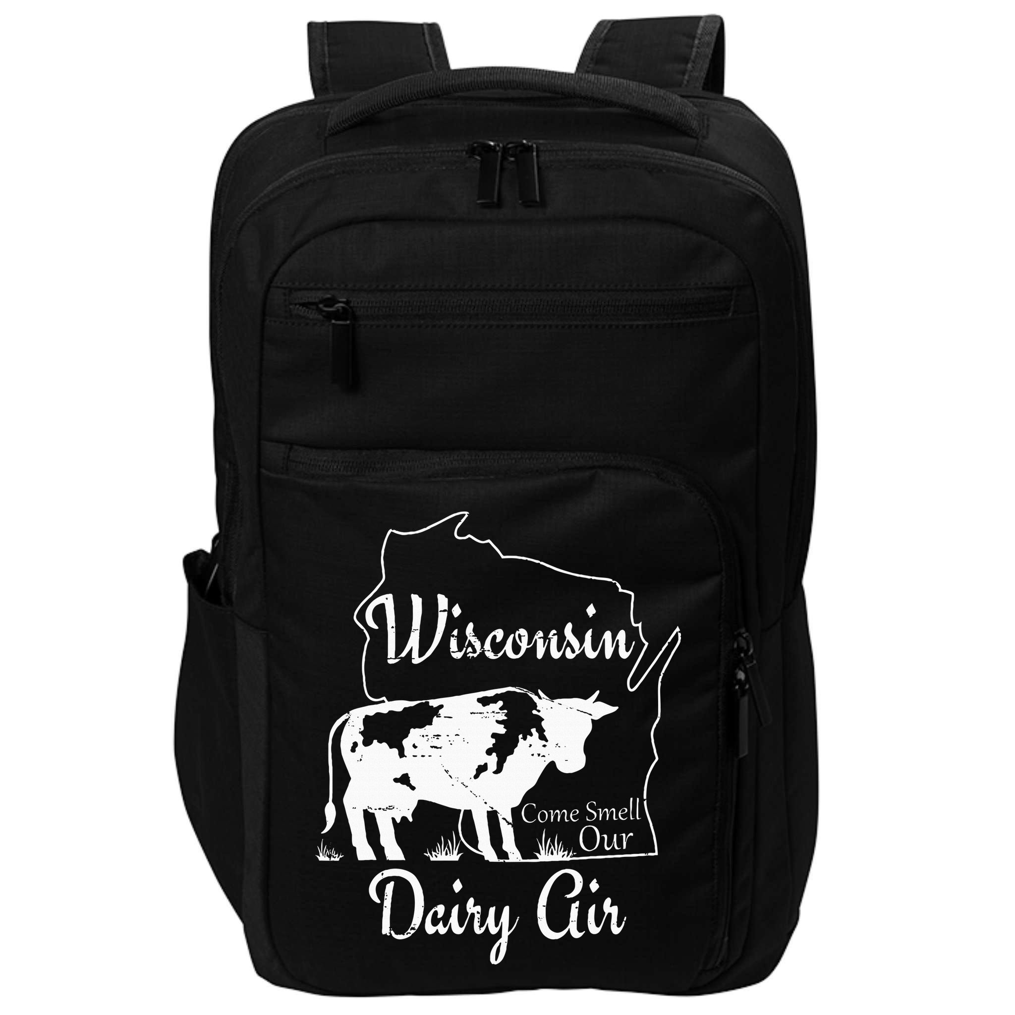 Wisconsin Dairy Air Humor Parody Clothing Impact Tech Backpack