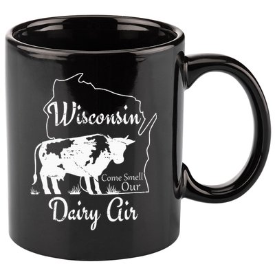 Wisconsin Dairy Air Humor Parody Clothing 11oz C Handle Ceramic Mug