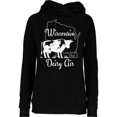 Wisconsin Dairy Air Humor Parody Clothing Womens Funnel Neck Pullover Hood