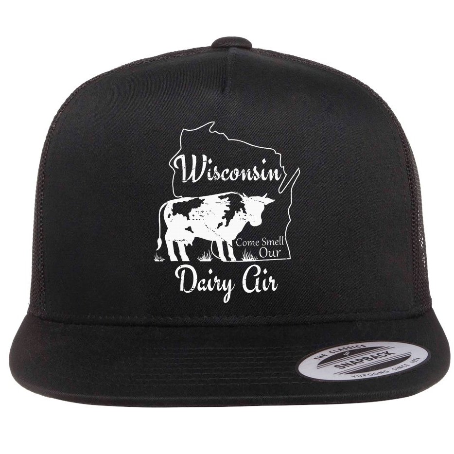 Wisconsin Dairy Air Humor Parody Clothing Flat Bill Trucker Hat
