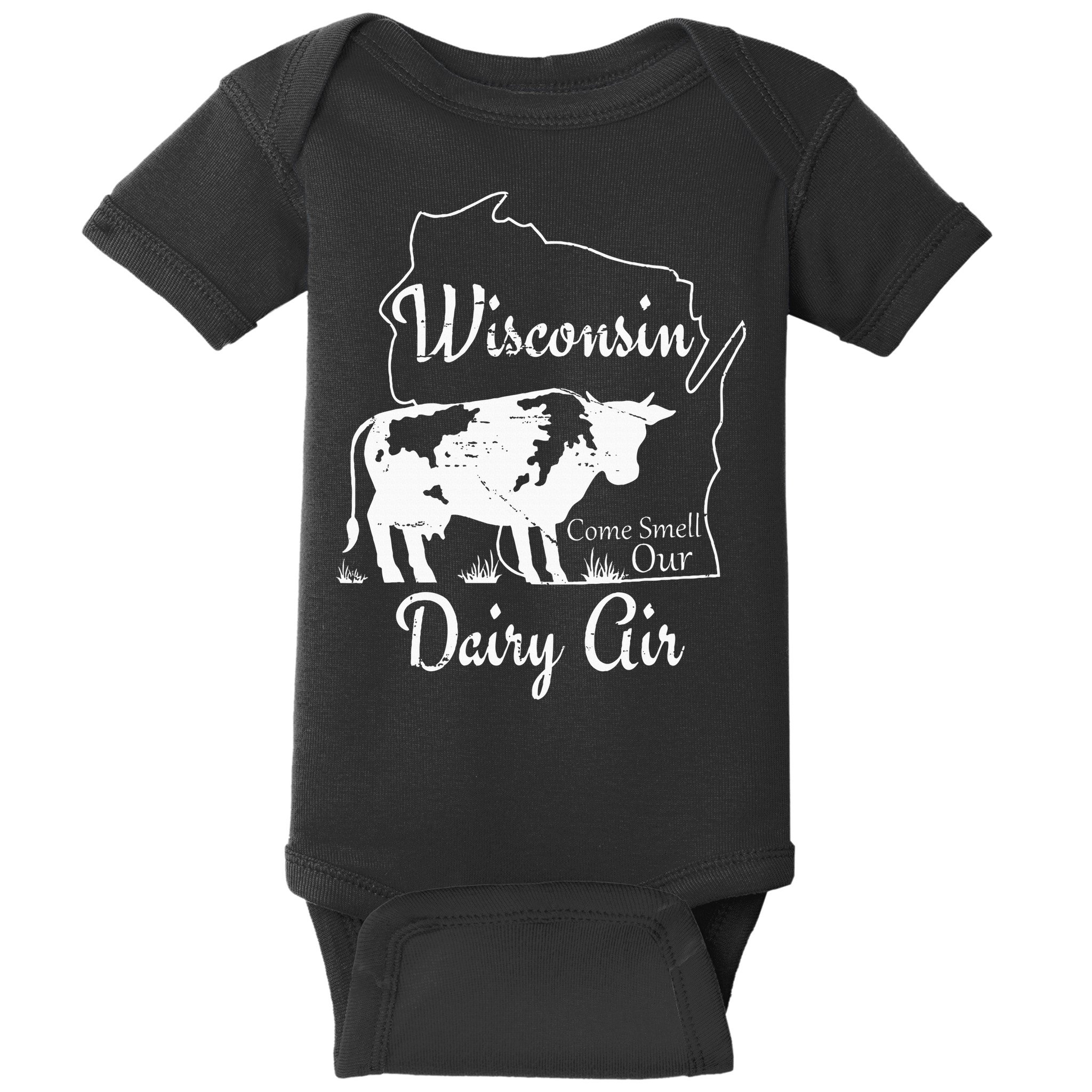 Wisconsin Dairy Air Humor Parody Clothing Baby Bodysuit