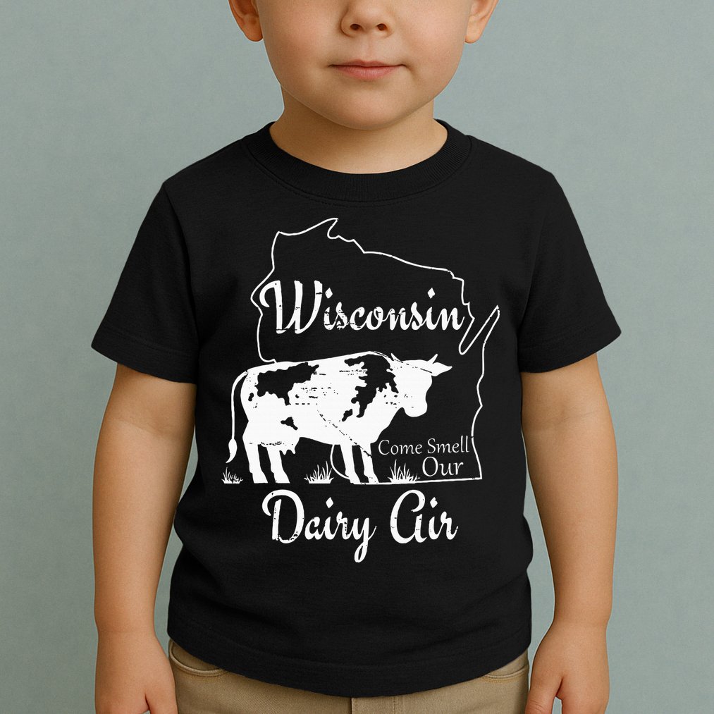 Wisconsin Dairy Air Humor Parody Clothing Toddler T-Shirt