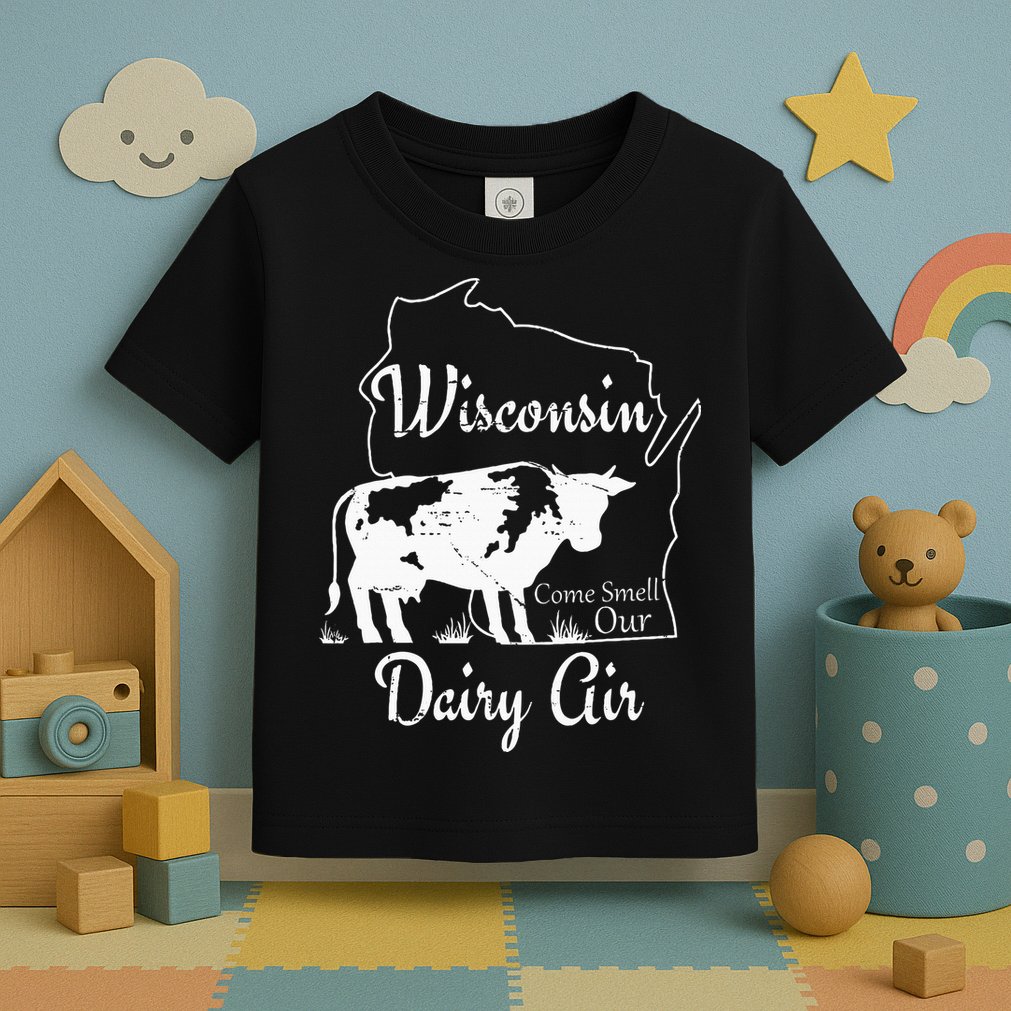 Wisconsin Dairy Air Humor Parody Clothing Toddler T-Shirt