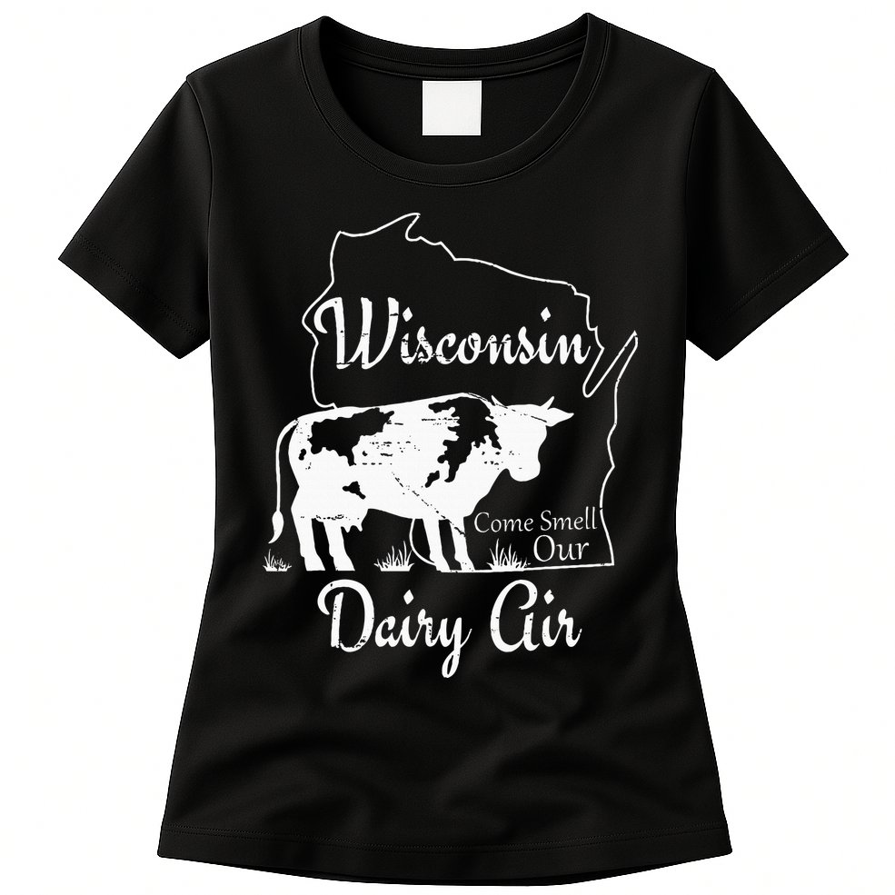 Wisconsin Dairy Air Humor Parody Clothing Womens T-Shirt