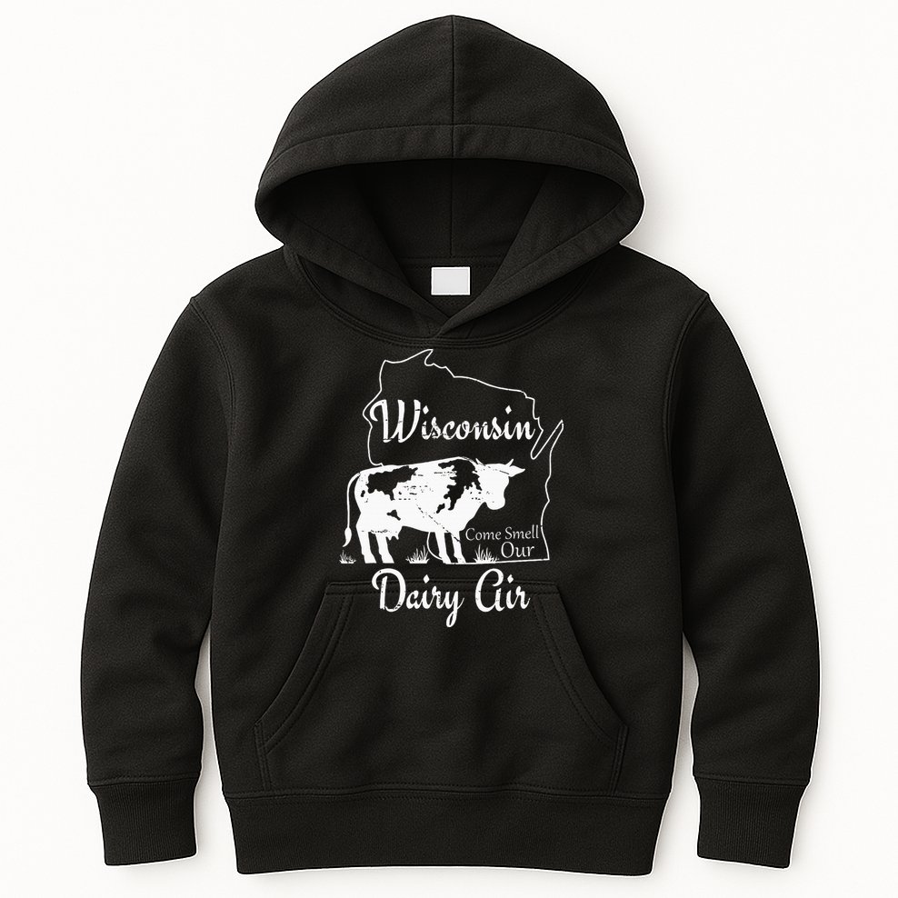 Wisconsin Dairy Air Humor Parody Clothing Kids Hoodie