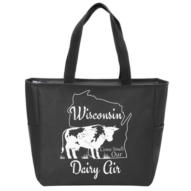 Wisconsin Dairy Air Humor Parody Clothing Zip Tote Bag