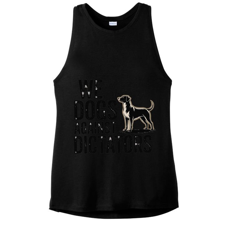 We Dogs Against Dictators Subtle Anti Trump Resist  Protest Ladies PosiCharge Tri-Blend Wicking Tank