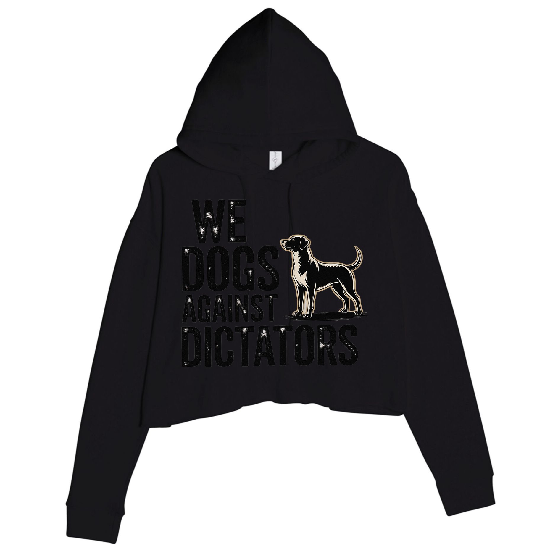 We Dogs Against Dictators Subtle Anti Trump Resist  Protest Crop Fleece Hoodie