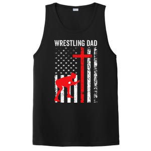 Wrestling Dad American Flag Wrestling Dad PosiCharge Competitor Tank