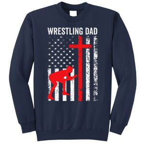 Wrestling Dad American Flag Wrestling Dad Sweatshirt