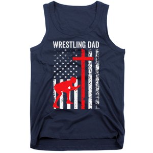 Wrestling Dad American Flag Wrestling Dad Tank Top