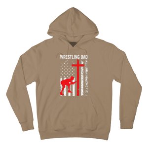 Wrestling Dad American Flag Wrestling Dad Hoodie